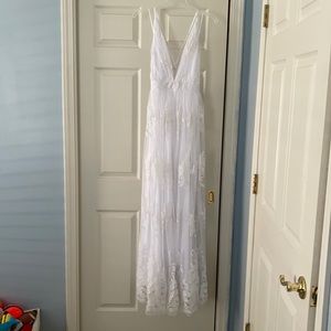 White Beach Wedding Dress